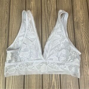 Aerie Lace Bralette Pale Blue Women's Medium